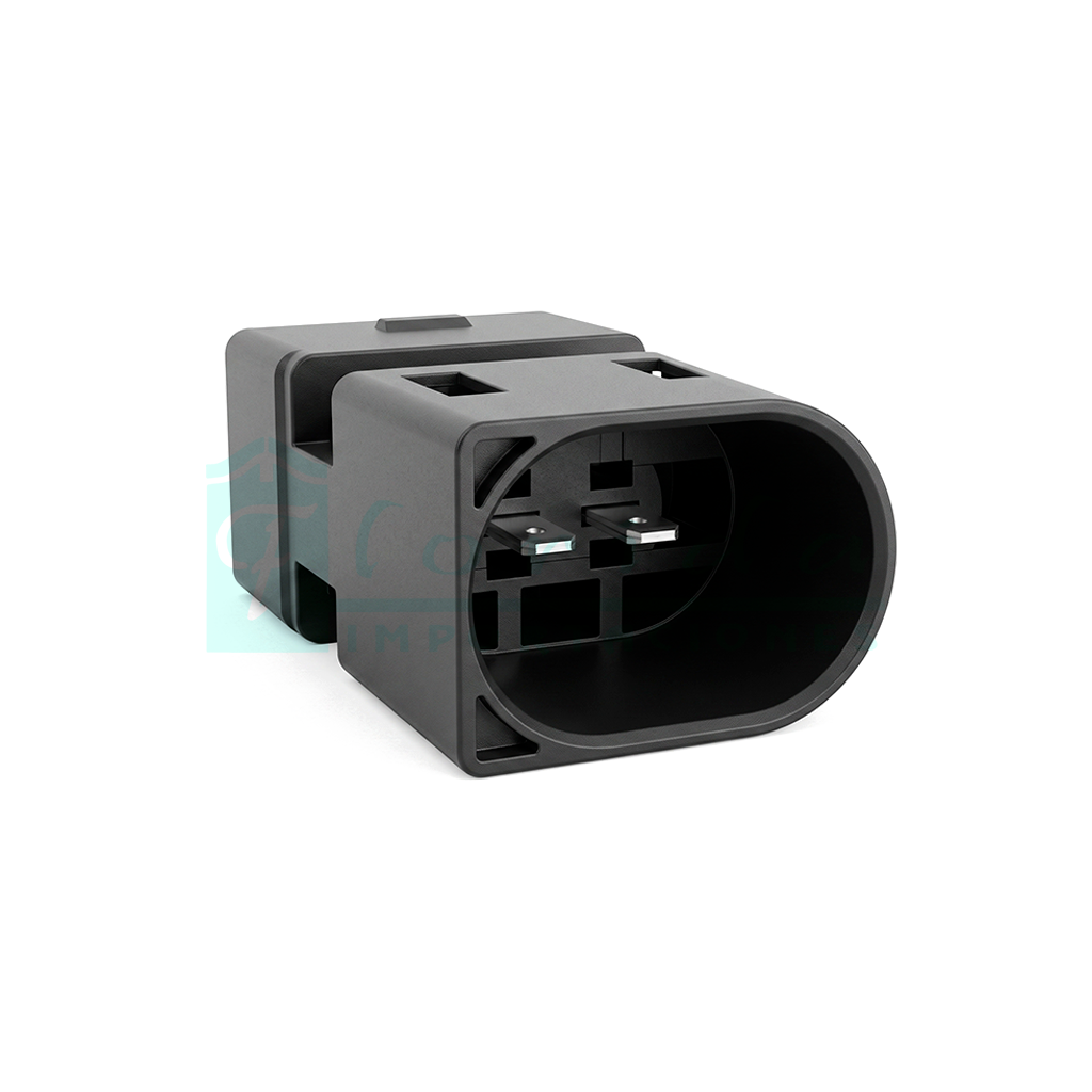 1005.CONECTOR (PACHA) INYECTOR VOLKSWAGEN 6.3MM YLCN PBT GF20 EXPLORADORA UNIVERSAL (2 PINES)(MACHO)(CON T 059)