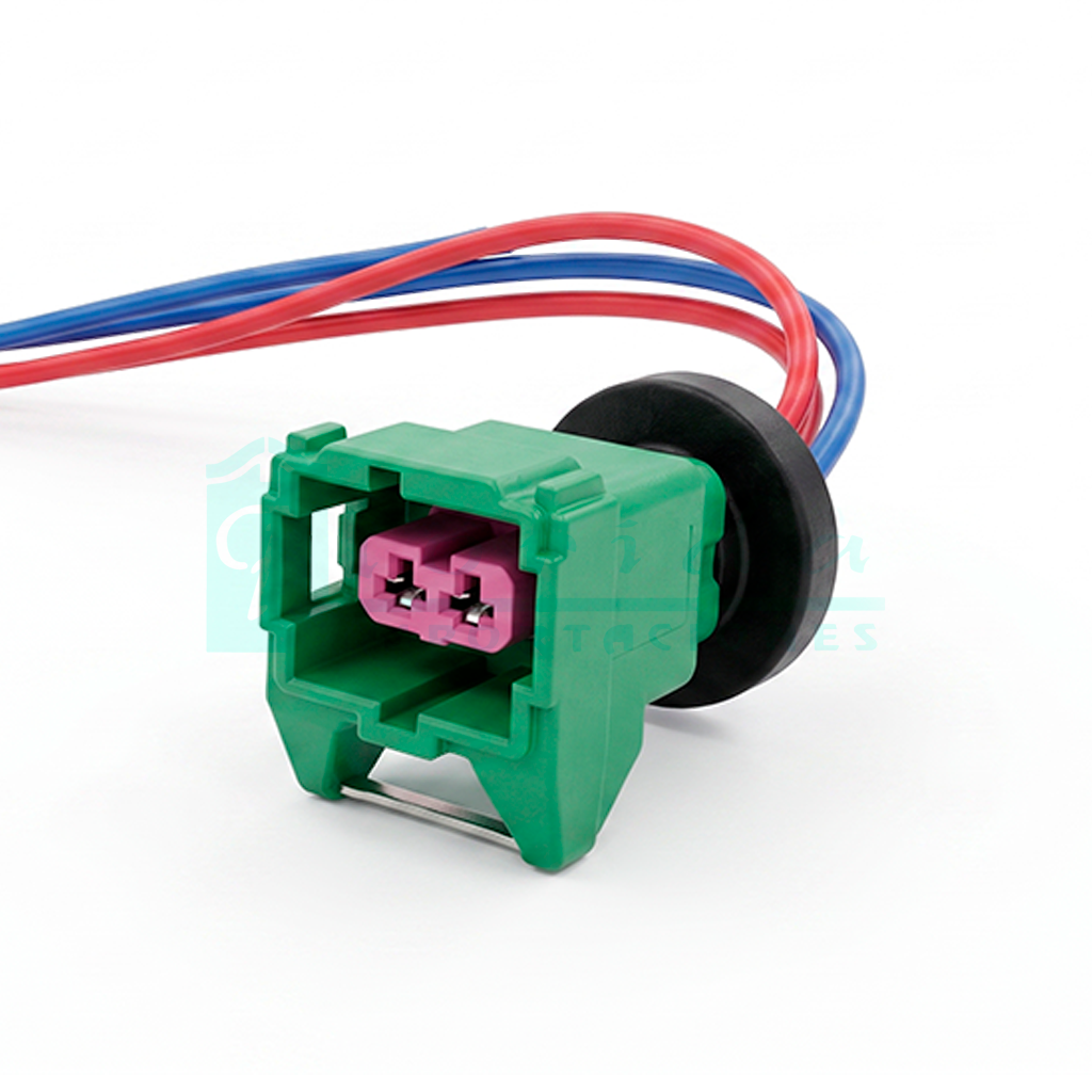 1016.CONECTOR (PACHA) INYECTOR PEUGEOT (GUIA SEMI DERECHA)(2 PINES)