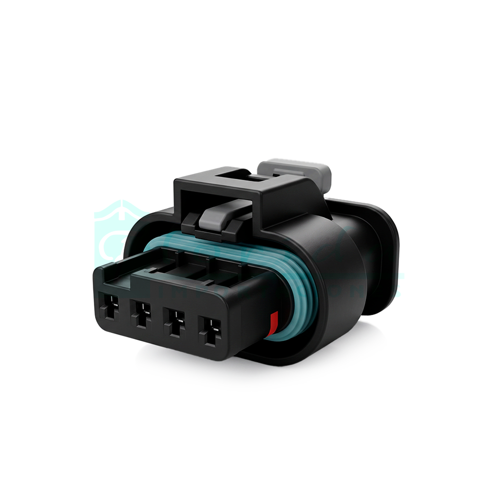 1025.CONECTOR (PACHA) INYECTOR FORD TIPO TYCO VALVULA IAC FIAT (4 PINES)(HEMBRA)(CON T 127)