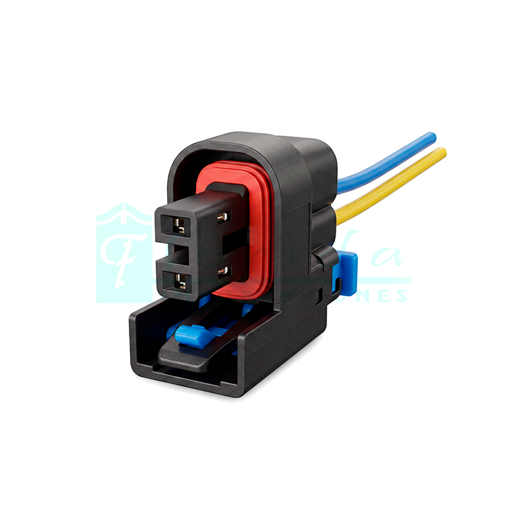 1027.CONECTOR (PACHA) INYECTOR GASOLINA AVEO OPTRA (2 PINES)
