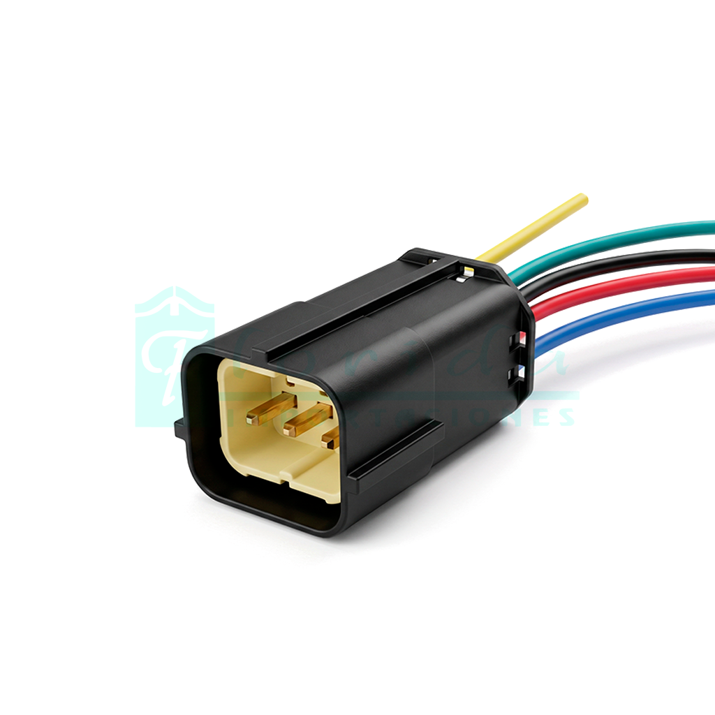 1038.CONECTOR (PACHA) FAROLA VISION SEPHIA (6 PINES)(MACHO)