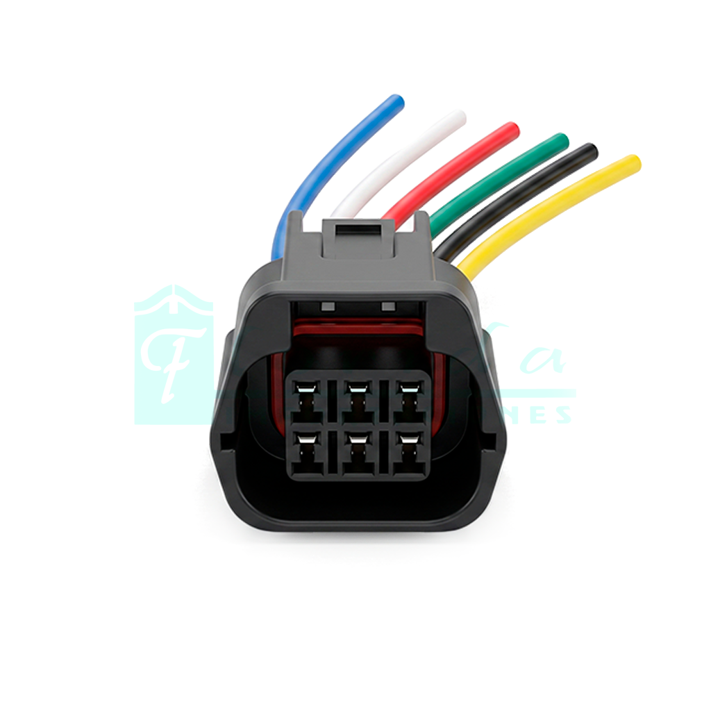 1044.CONECTOR (PACHA) FAROLA HYUNDAI KIA Y CONECTOR TAPA BOMBA GASOLINA OPTRA SPARK (6 PINES)(HEMBRA)