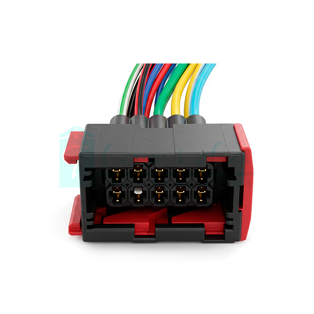 1058.CONECTOR (PACHA) EMPALME INST. ARNES VOLKSWAGEN COBAL (10 PINES)(HEMBRA)