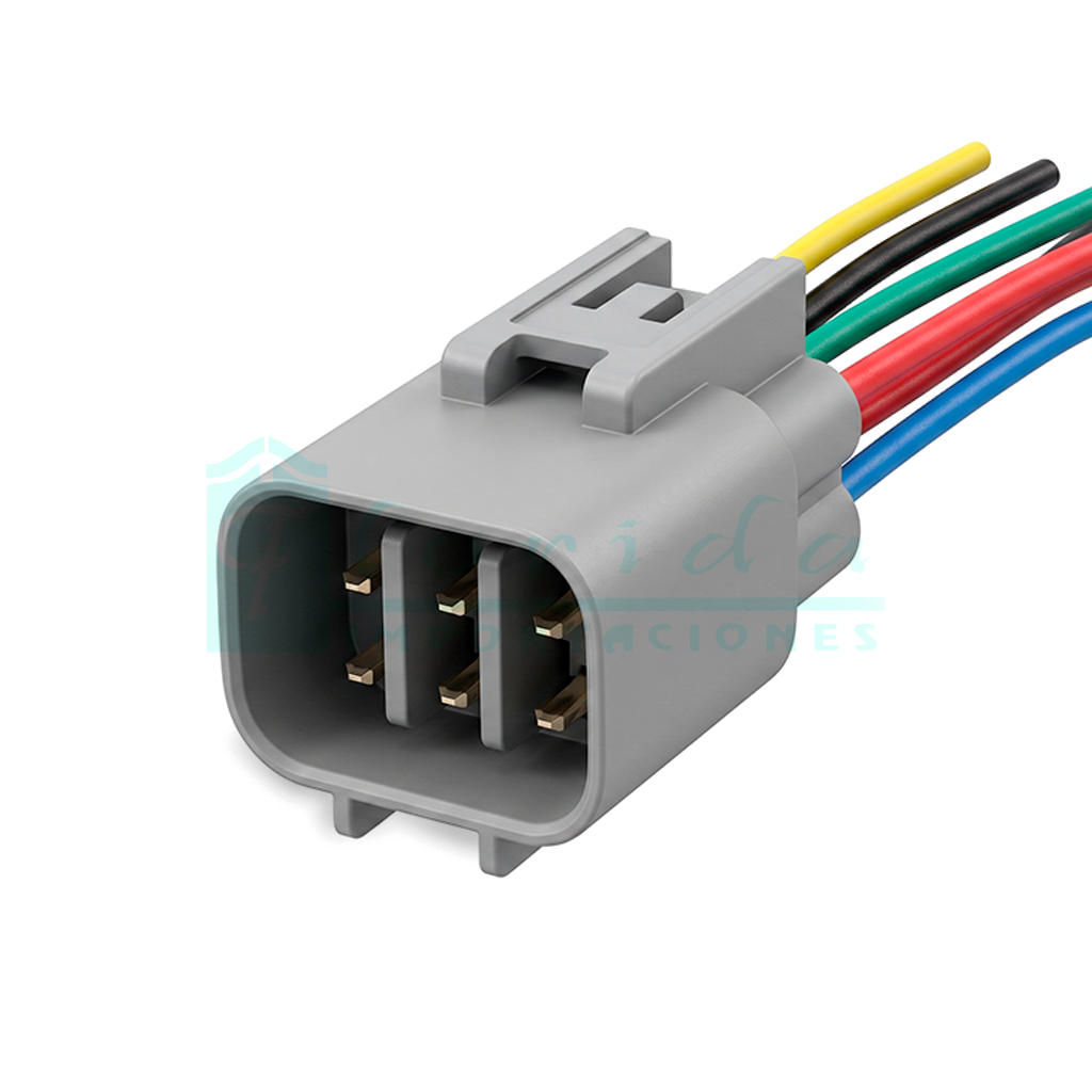 1067.CONECTOR (PACHA) EMPALME ARNES VARIAS FUNCIONES LINEA CHEVROLET (6 PINES)(MACHO)