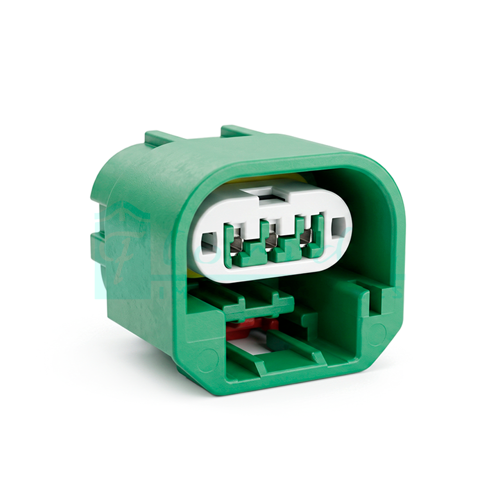1086.CONECTOR (PACHA) BOMBILLO NISSAN (3 PINES)(HEMBRA) VERDE