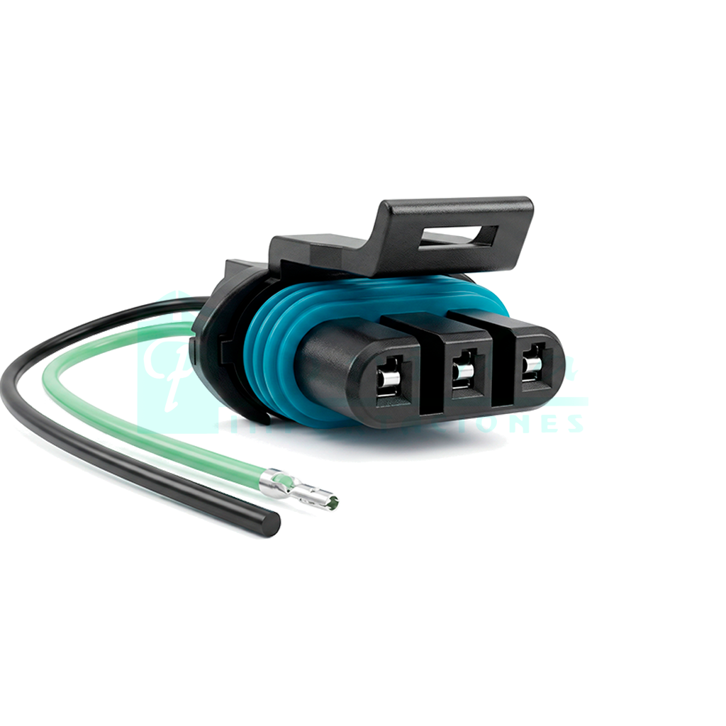 1106.CONECTOR (PACHA) BOBINA Y VELOCIMETRO SPARK SPARK GT AVEO OPTRA SENSOR MAP CLIO TWINGO LOGAN SANDERO SYMBOL MEGANE DUSTER (3 PINES)