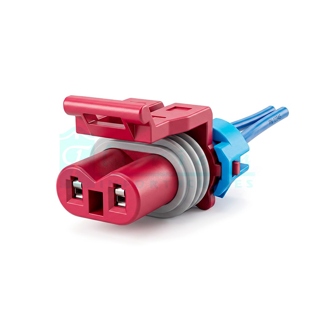 969.CONECTOR (PACHA) PERA REVERSA RAICER CIELO LANOS AVEO OPTRA LUZ MEDIA CORSA (AZUL)(2 PINES)(HEMBRA)
