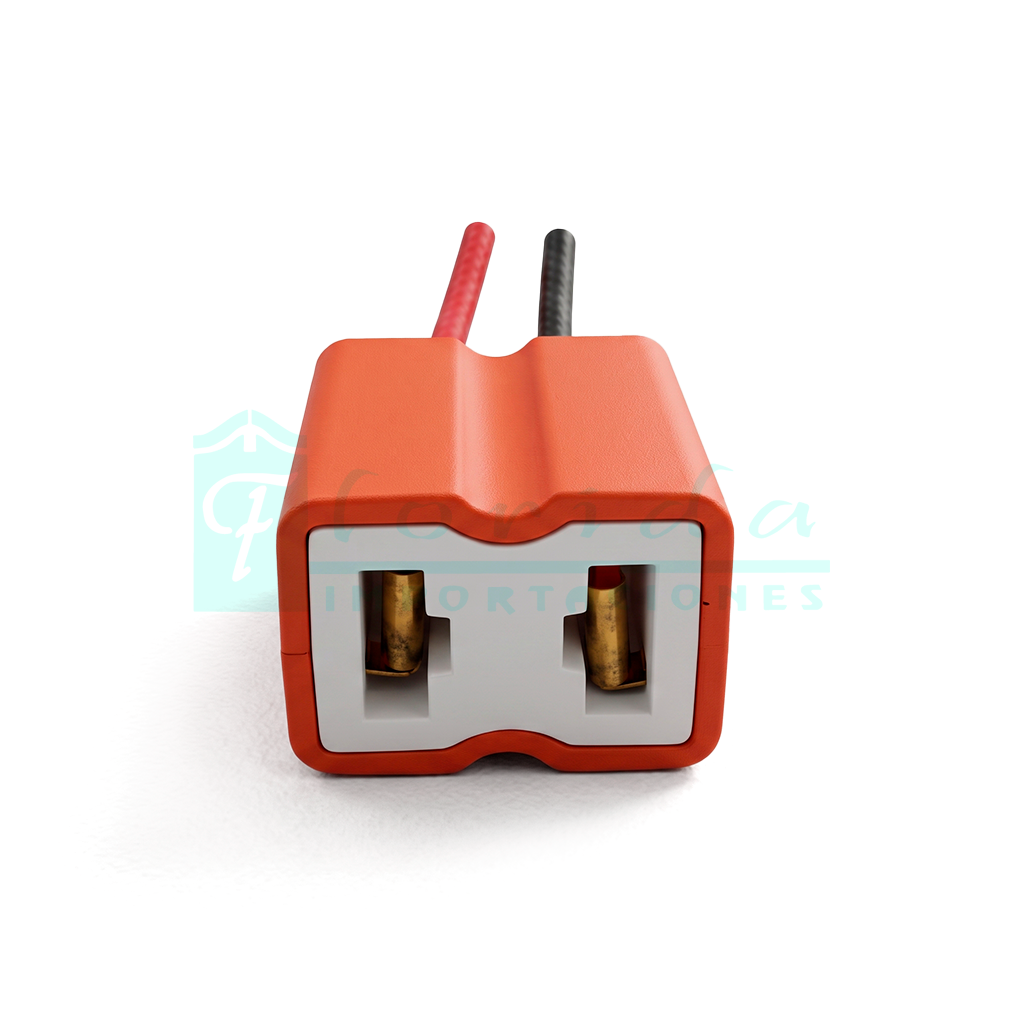 91 CONECTOR (PACHA) BOMBILLO FAROLA H7 (2 PINES)(NARANJA RECTO)